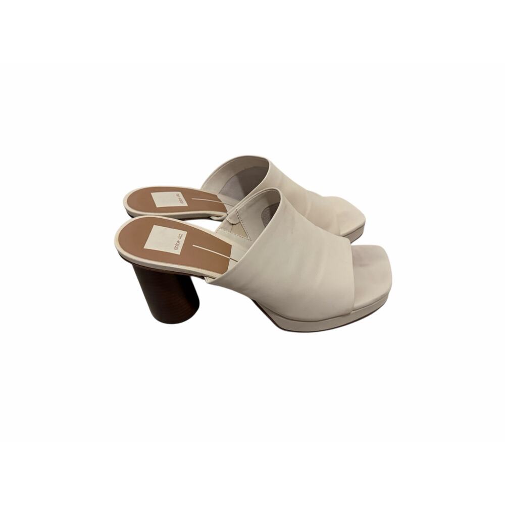 Dolce Vita Women's 10 Beige Brown Anise Sand Nubuck Open Toe Platform Heels - Picture 3 of 5